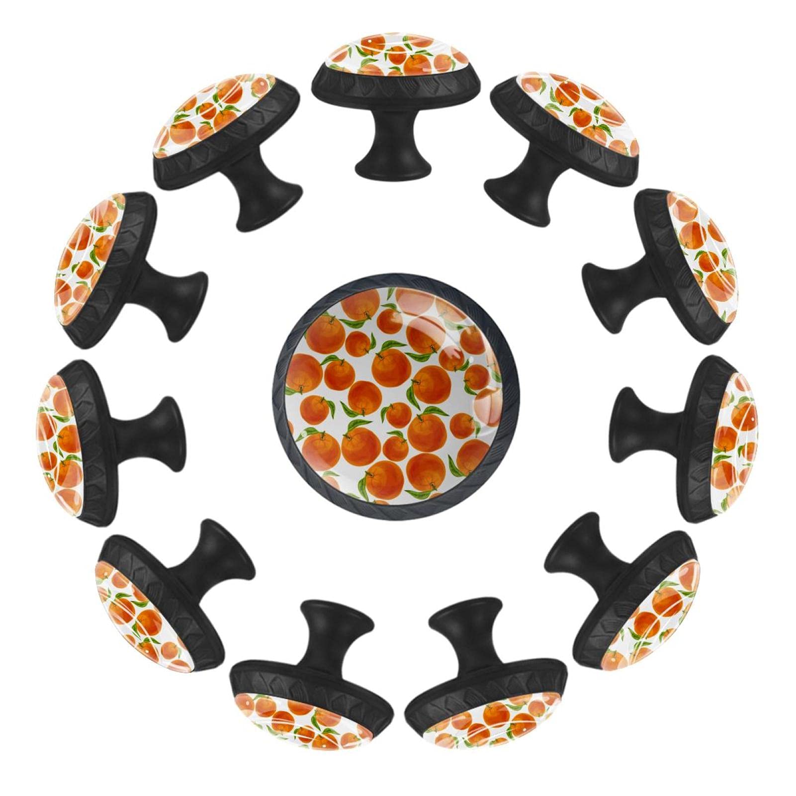 Boutons de meuble ronds orange 35mm lot de 12 pour commode et chambre à coucher