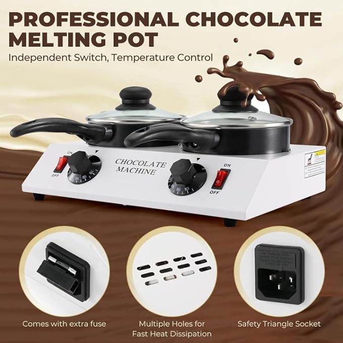 Máquina para derretir chocolate, 1000ML/1400ML, Removible, Ajustable miniatura 4