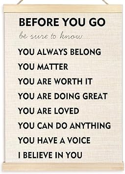 Ecezatik Positive Affirmations Wall Decor, Before You Go Be Sure to Know Inspirational Poster Hanger Frame for Classroom Kids Room Decor, Positive Affirmations for Kids, 12x16 Inches