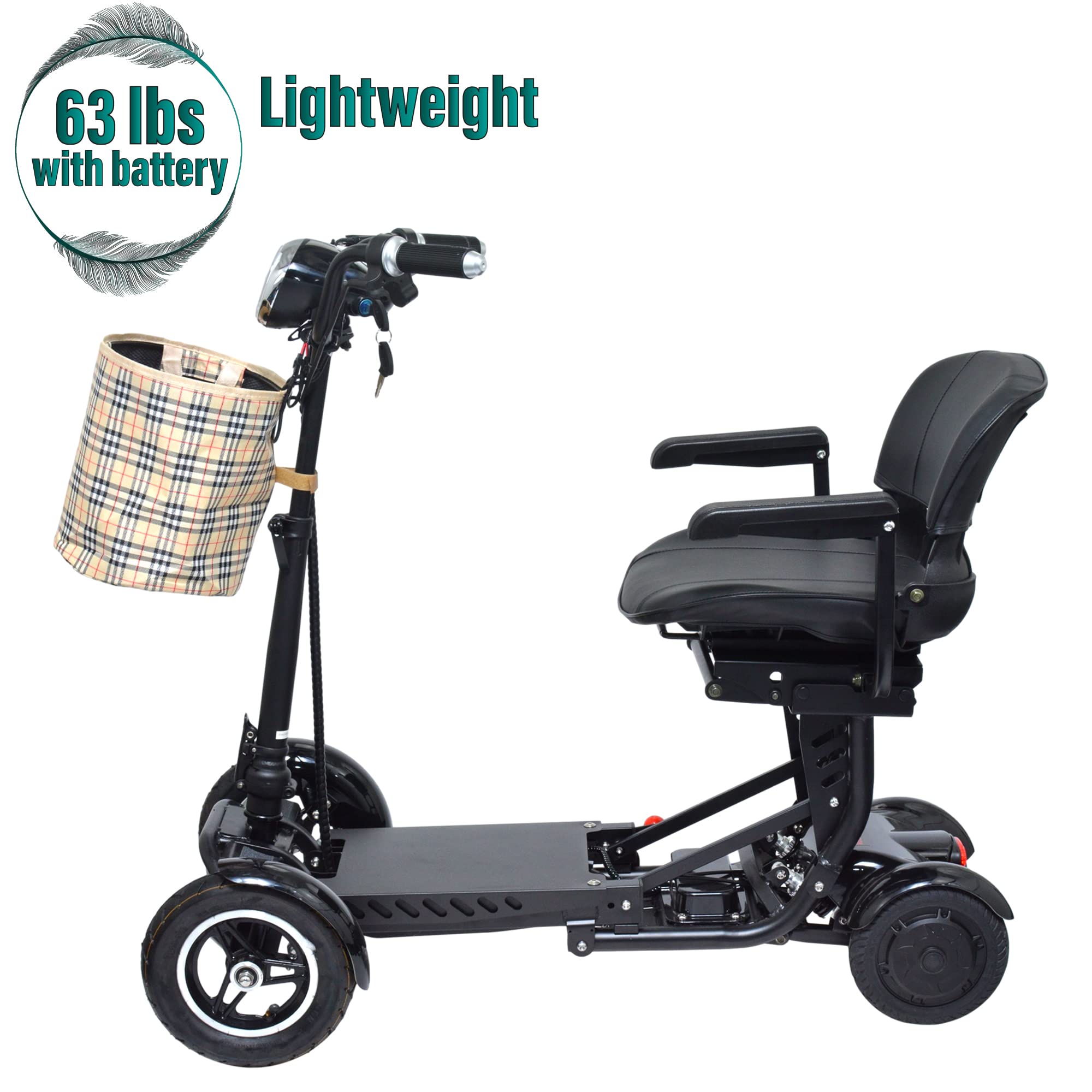 Powered Mobility Scooters for Adults, Foldable Electric Scooter with