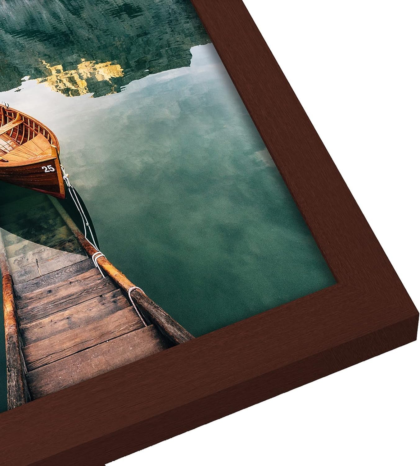 Americanflat 12x18 Poster Frame with Shatter-Resistant Glass - Signature Collection - Gallery-Style Frames Made of Engineered Wood - Photo Frame for Wall Display - Mahogany