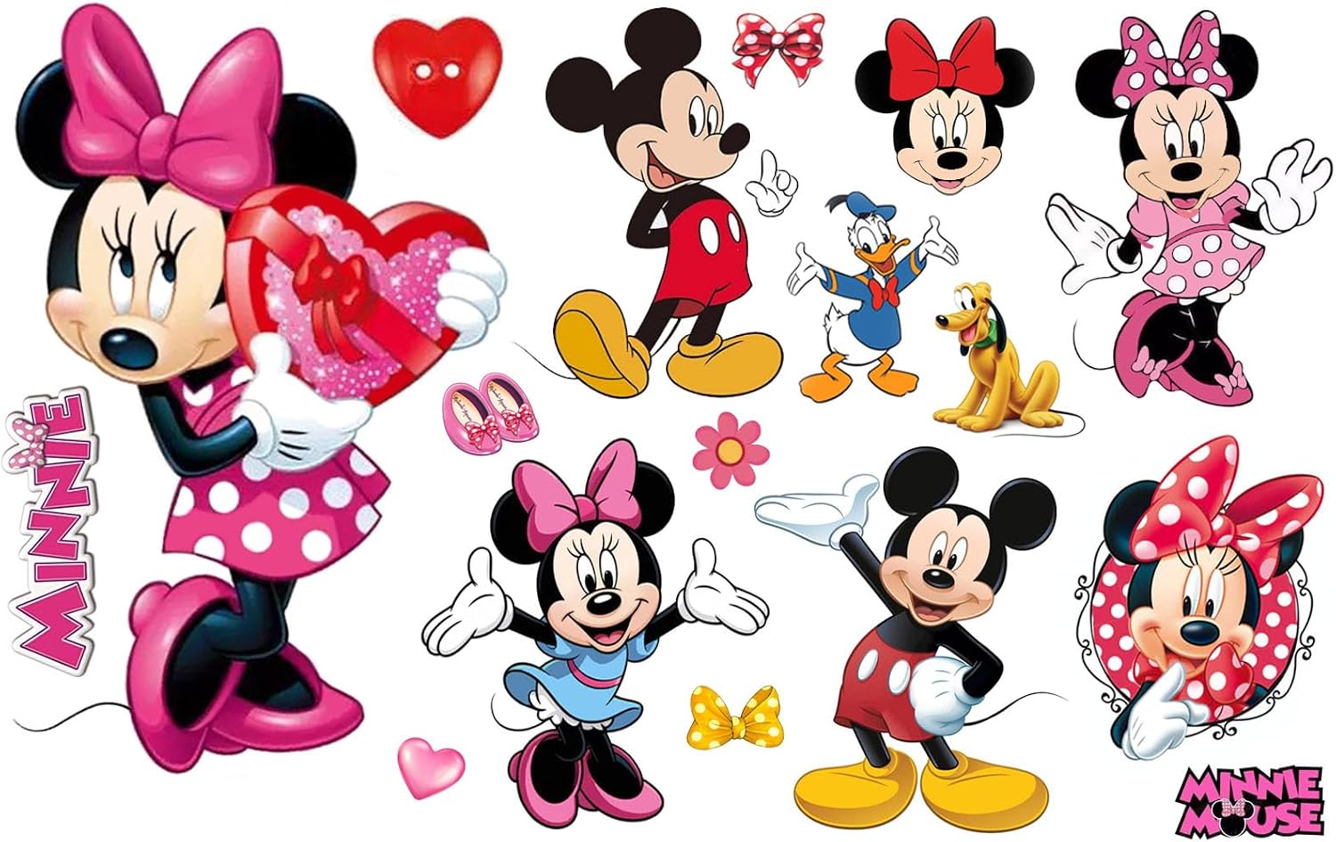 Mouse Wall Decals, Girls Room Peel and Stick Mouse Decorations for Room, 7.9x11.8In - 20x30cm, Colorful Mouse Stickers for Baby Bedroom Nursery