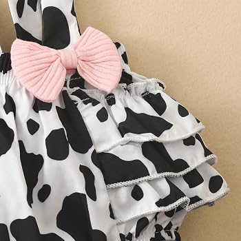 Set De Ropa Para Bebé Niña (0-18 Meses): Body 'Holy Cow I'm Cute', Pantalón Vaca Lechera Y Diadema