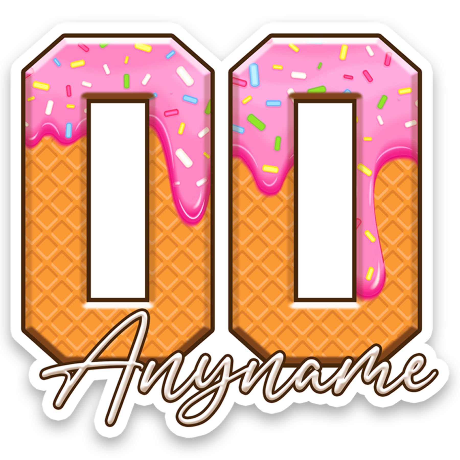 Custom Name Sticker Baseball Softball Helmet Decal Personalized Name Hard Hat Stickers Die-Cut Vinyl Sticker (Baseball Softball Ice Cream Drip)