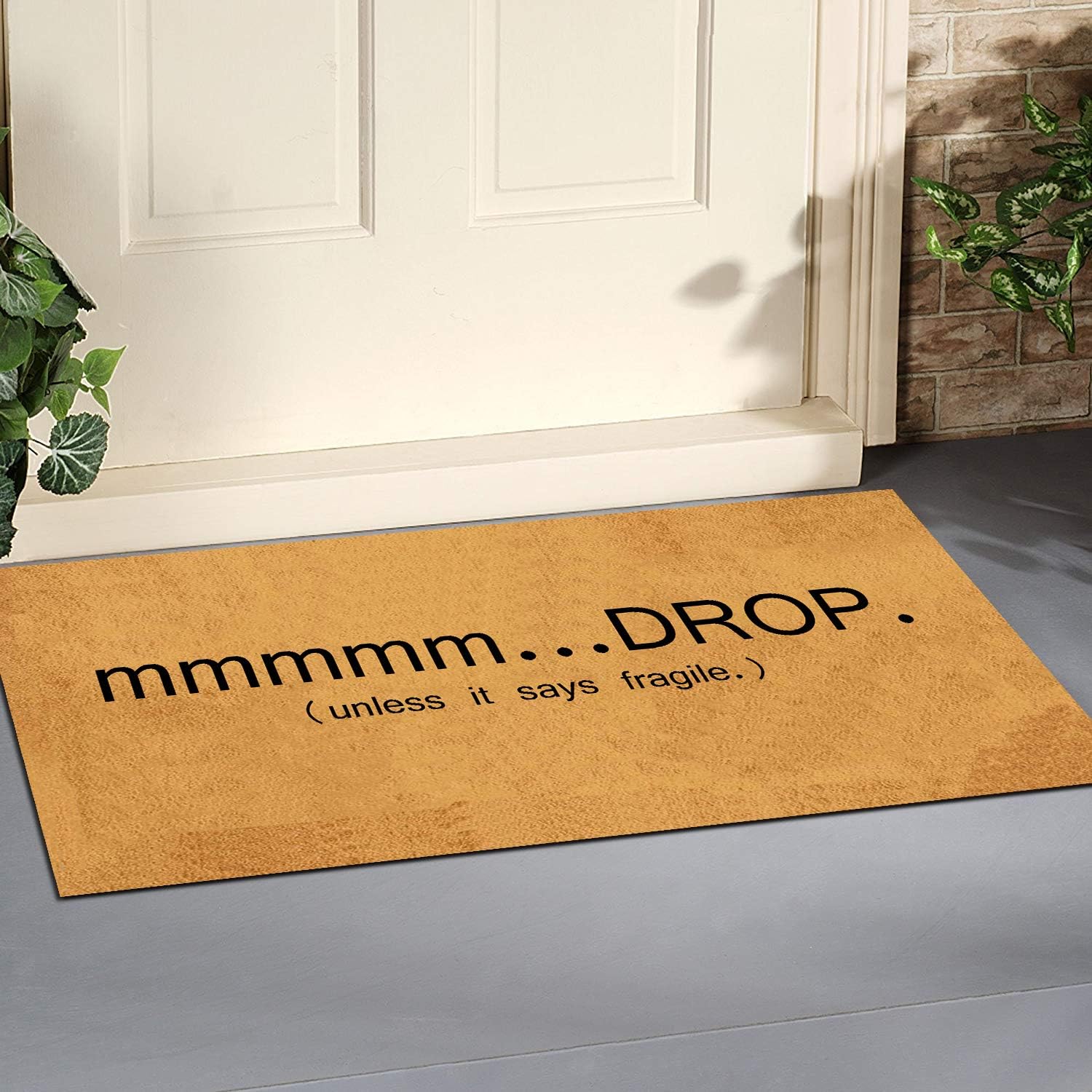 Funny Doormat for Indoor Outdoor - Unless It Says Fragile Funny Front Door Mat Welcome Mat Entrance Floor Mat Non Slip Mats Bath Mat Kitchen Mat Indoor Outdoor Rug 23.6 In(L) by 15.7 In(W)