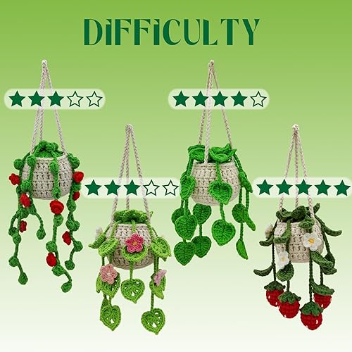 Miniatura 6 de SGIBYN Kit de ganchillo para principiantes con tutoriales en video paso a paso, kit de plantas suculentas de ganchillo para principiantes para