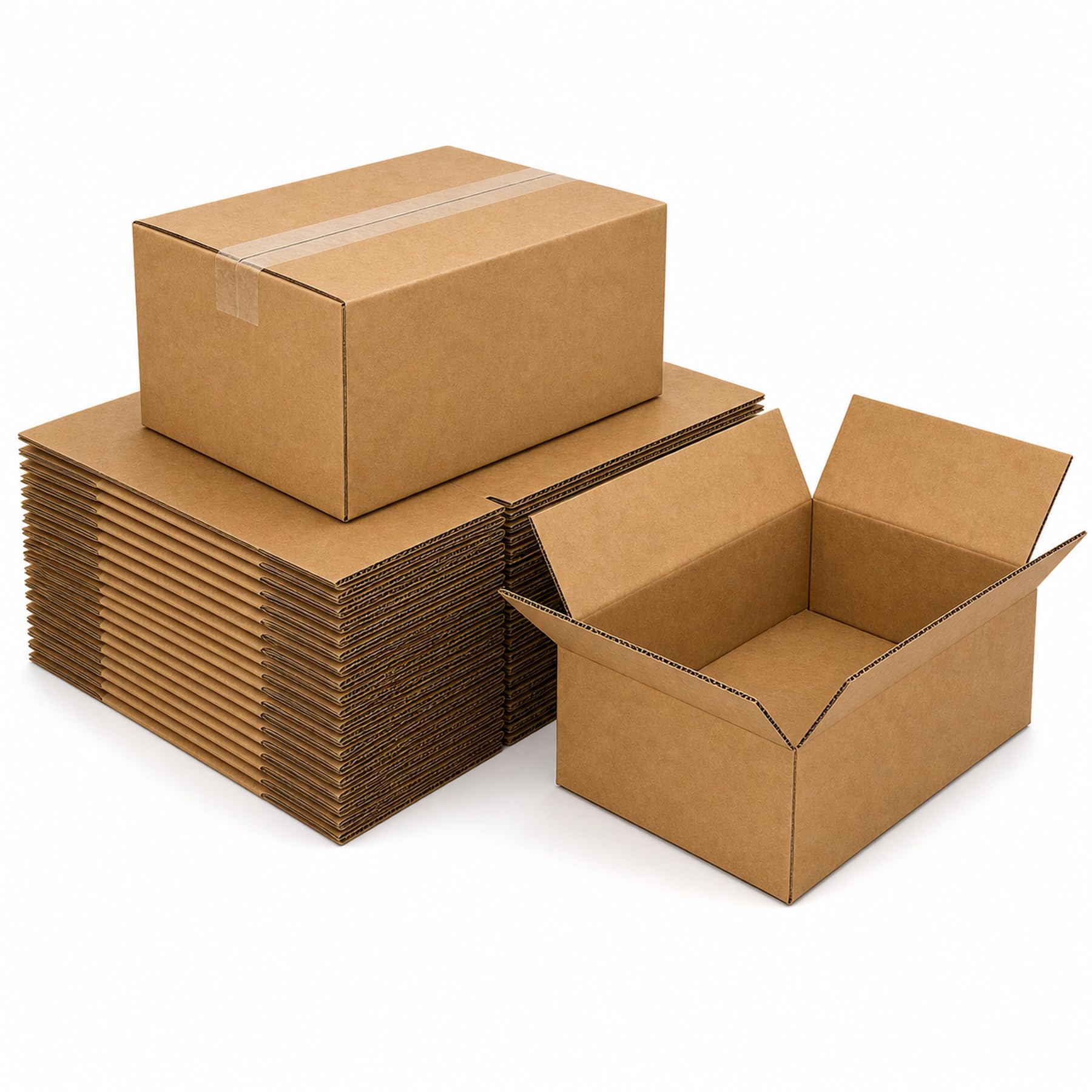 Lot de 20 boîtes d'expédition en kraft marron 25,4 x 20,3 x 15,2