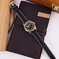 Vista 2 de Ritche - Correa de reloj de cuero de liberación rápida, 18, 19, 20, 21, 22, 23 y 24mm