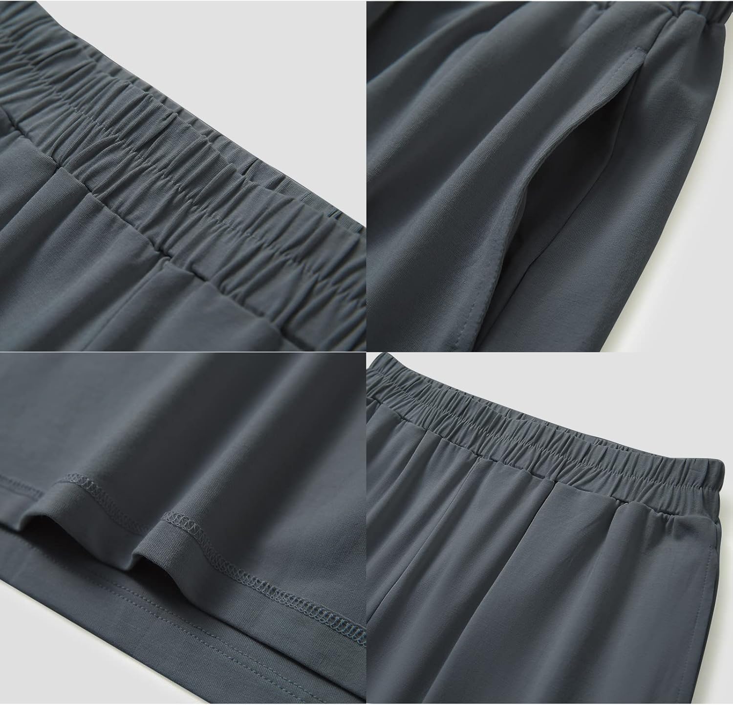 GYS Women's Bamboo Viscose Pajama Shorts - Super Soft Sleep Shorts with Pockets & Elastic Waist - Image 4