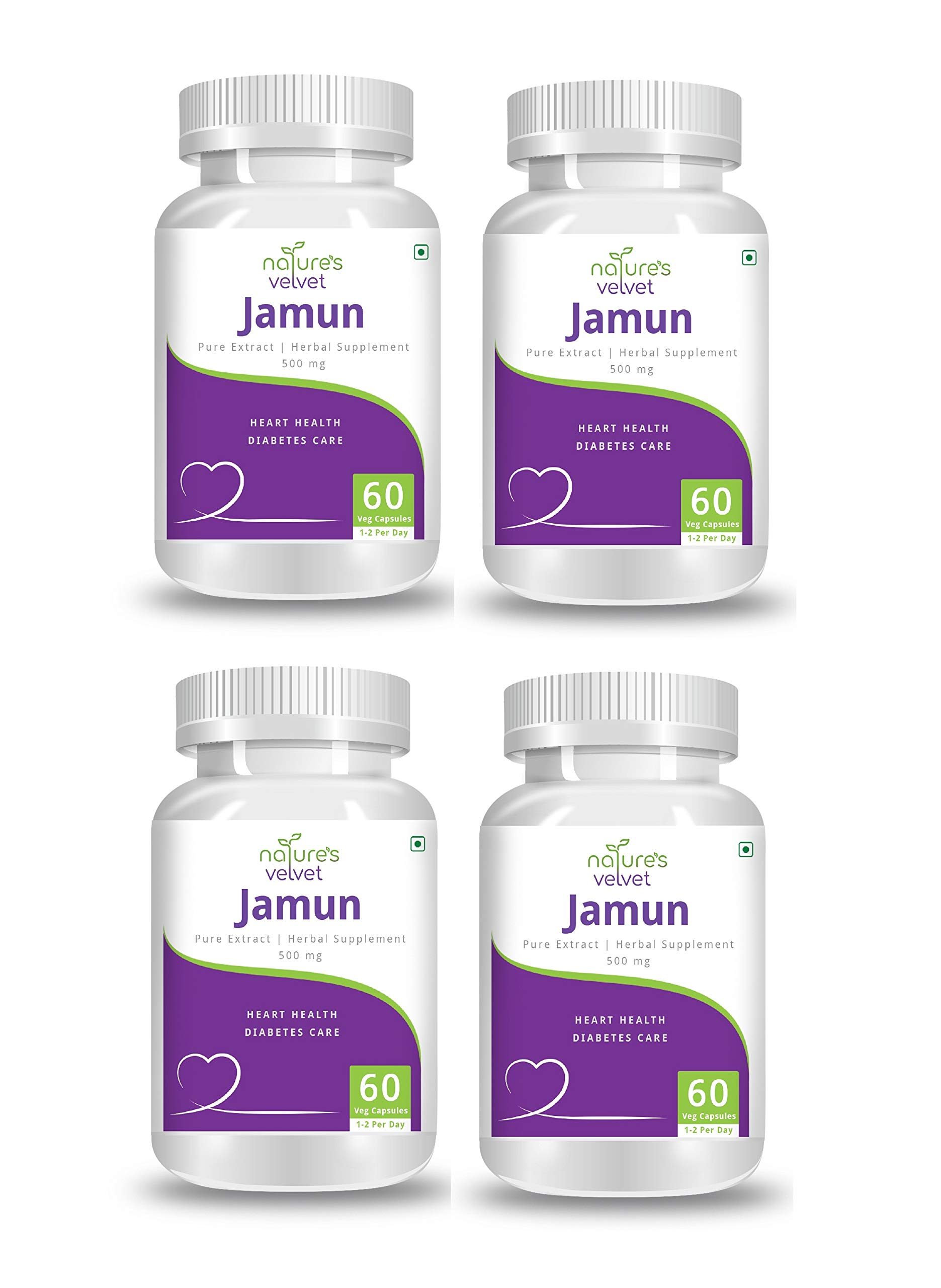 Natures Velvet Lifecare Jamun Pure Extract 500 mg, 60 Veggie Capsules - Pack of 4-image-20