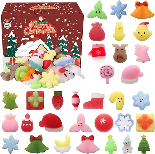 Vista 9 de Paquete de 32 juguetes esponjosos, juguetes esponjosos kawaii, recuerdos de fiesta para niños de 4 a 8 a 12 años, caja de tesoros, juguetes