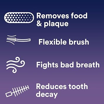 Dentek Interdental Brushes - Tight, 16 Count, 6 Pack - Easy-Brush Interdental Plaque Remover with Fluoride - Cleans Tight Spaces Around Teeth, Braces & Other Dental Appliances