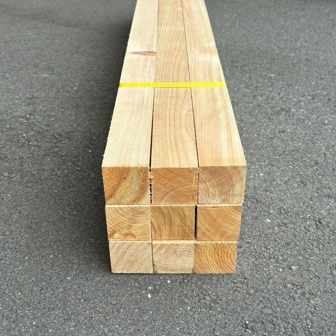 Amazon.co.jp: 桧 角材 45角 節あり 荒材 半乾燥 400×45×45mm 36本 
