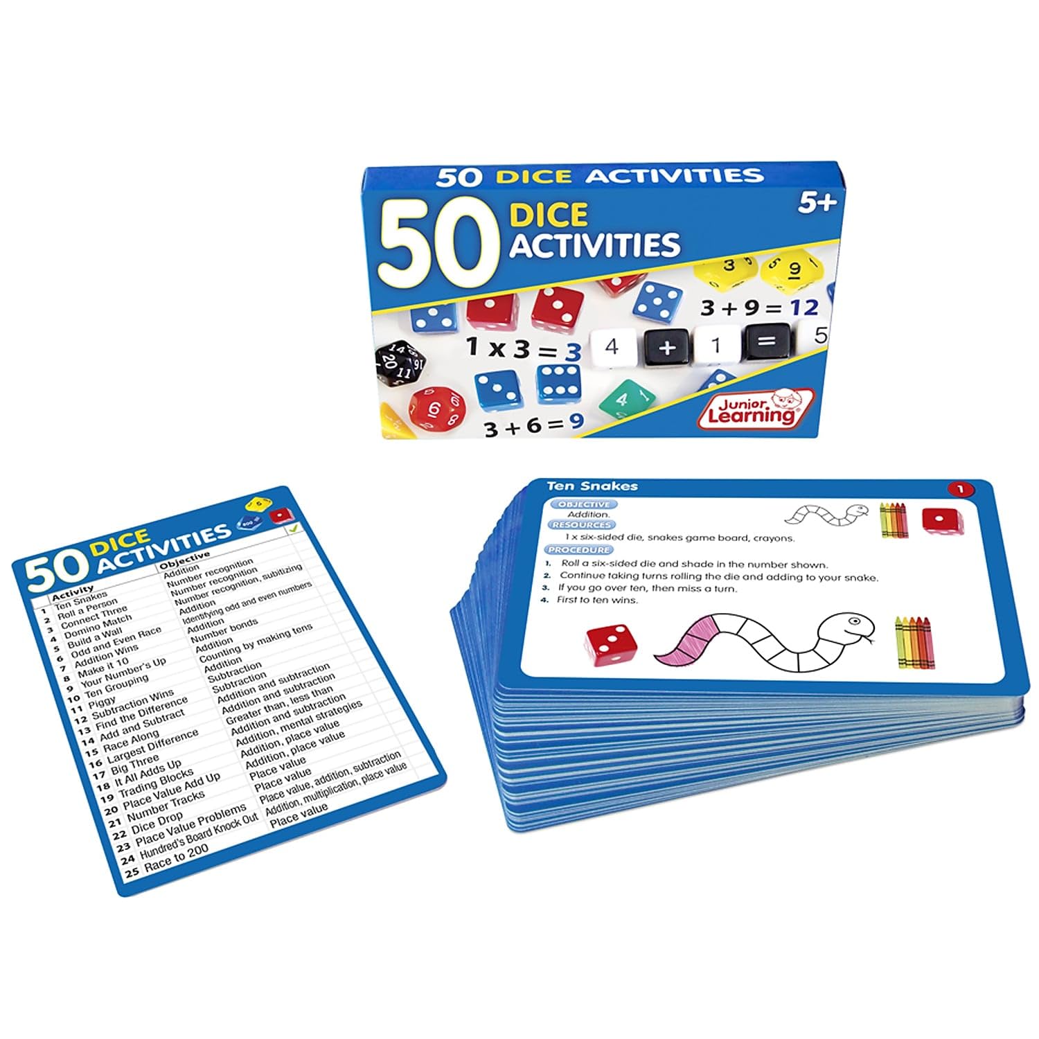 Junior Learning 50 Dice Activities Educational Action Games - Image 2