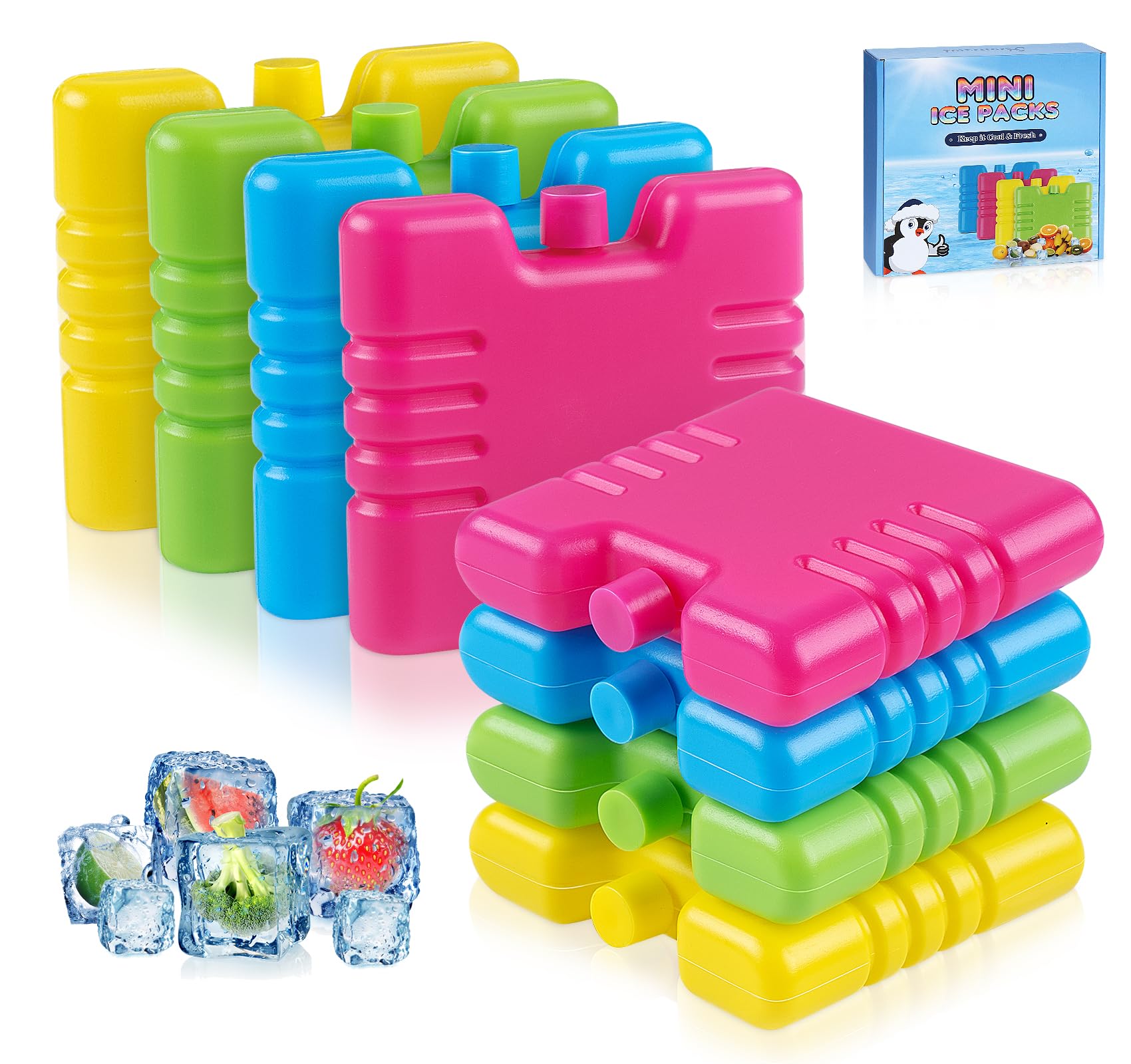 Mini Ice Packs Ice Pack Freezer Blocks For Lunch Box Cooler Bag