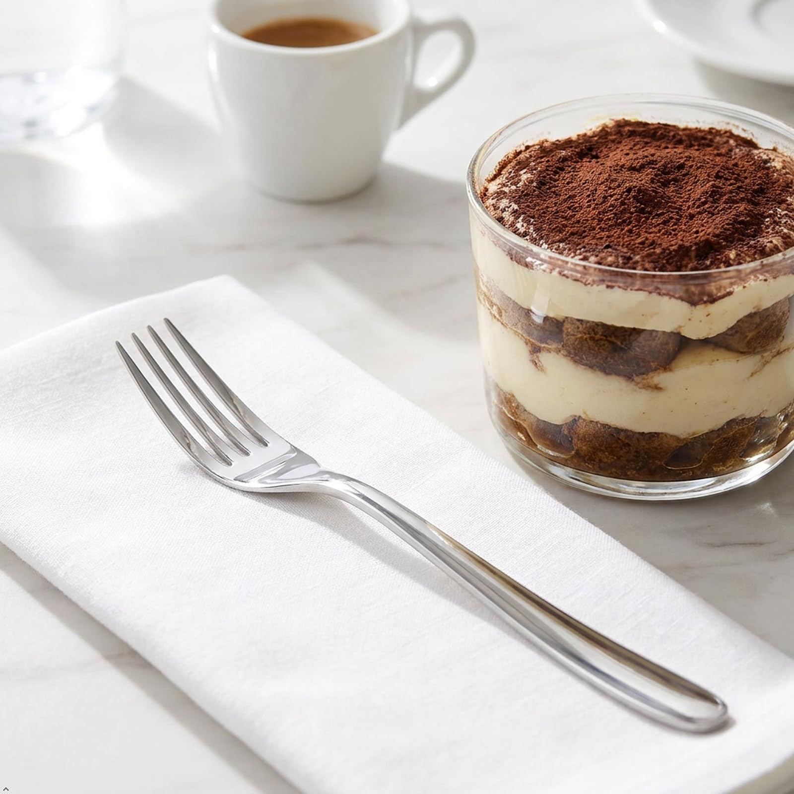 Kekow 12 forchette da dessert, in acciaio inox, 17,8 cm