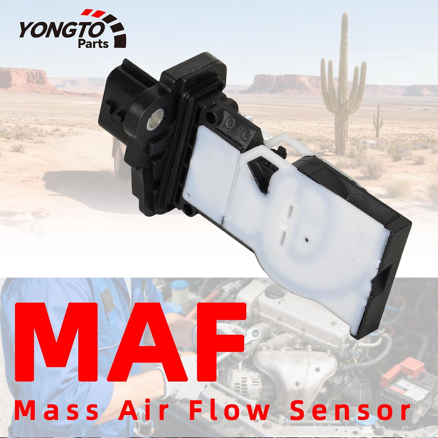 Mass Air Flow Sensor Meter MAF 22680-5RB0A Compatible with Nissan Altima Pathfinder Frontier Juke Sentra Maxima Versa Murano, Infiniti QX60 Replace OE AFH60M-48 2505059 22680-BV80B