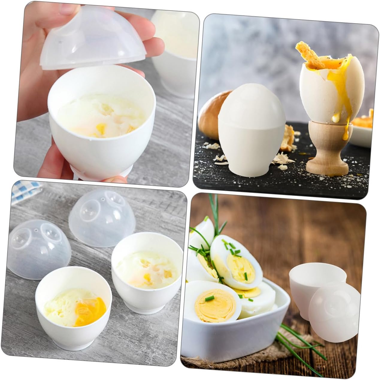 Unomor Microwave Egg Cooker Set 10pcs Egg Cups for Steaming Microwave Oven Egg Boiler Easy to Clean for Home Hotel Restaurant