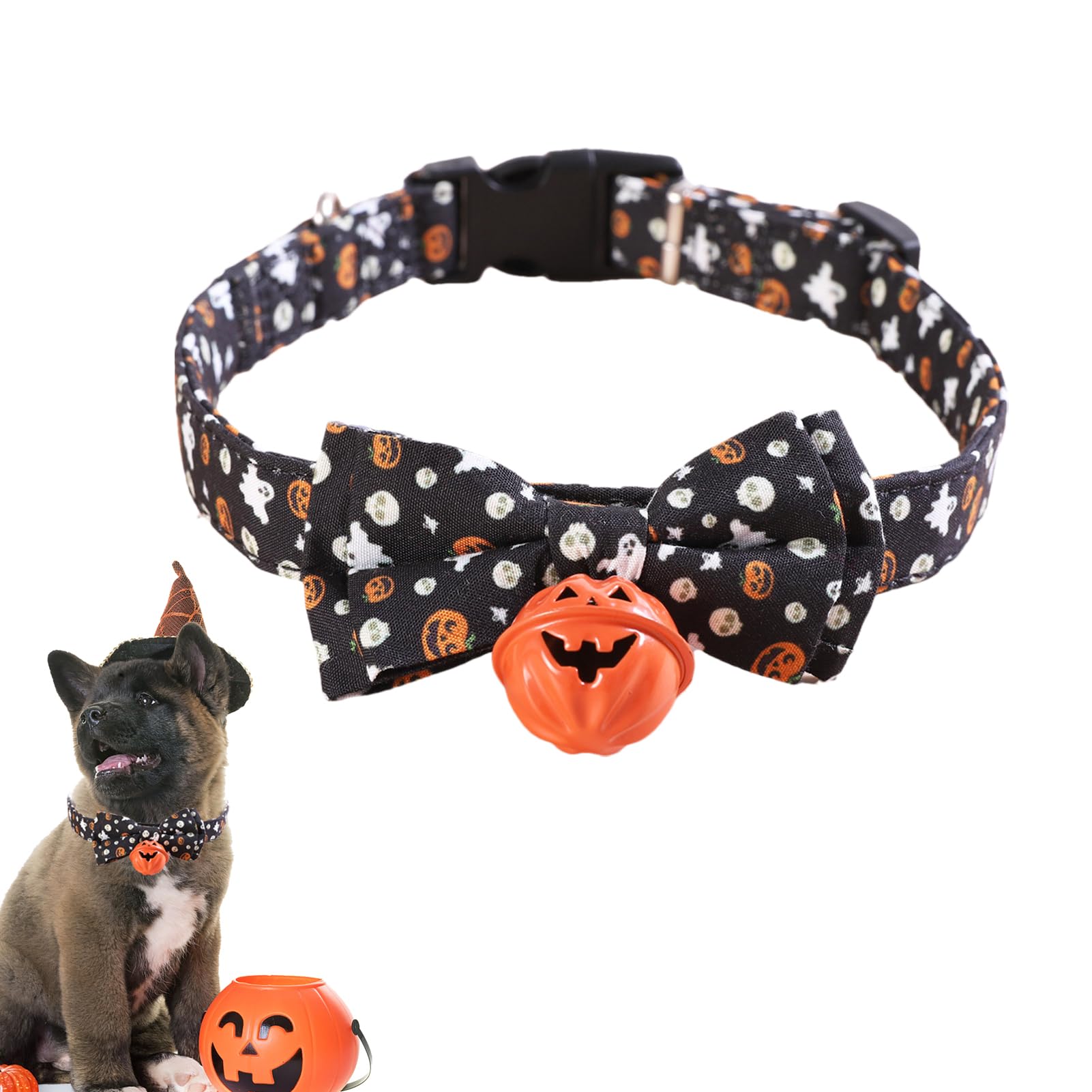 Amazon | ハロウィンペットの首輪 - かぼちゃの蝶ネクタイペットの首輪