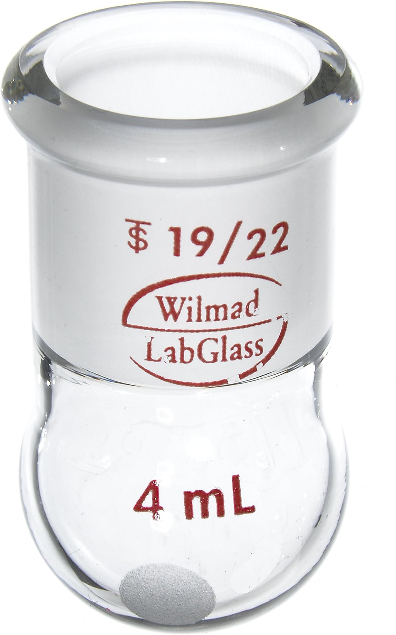 Wilmad-LabGlass ML-1110-752 Short Neck Round Bottom Flask, 4mL, Standard Taper 19/22