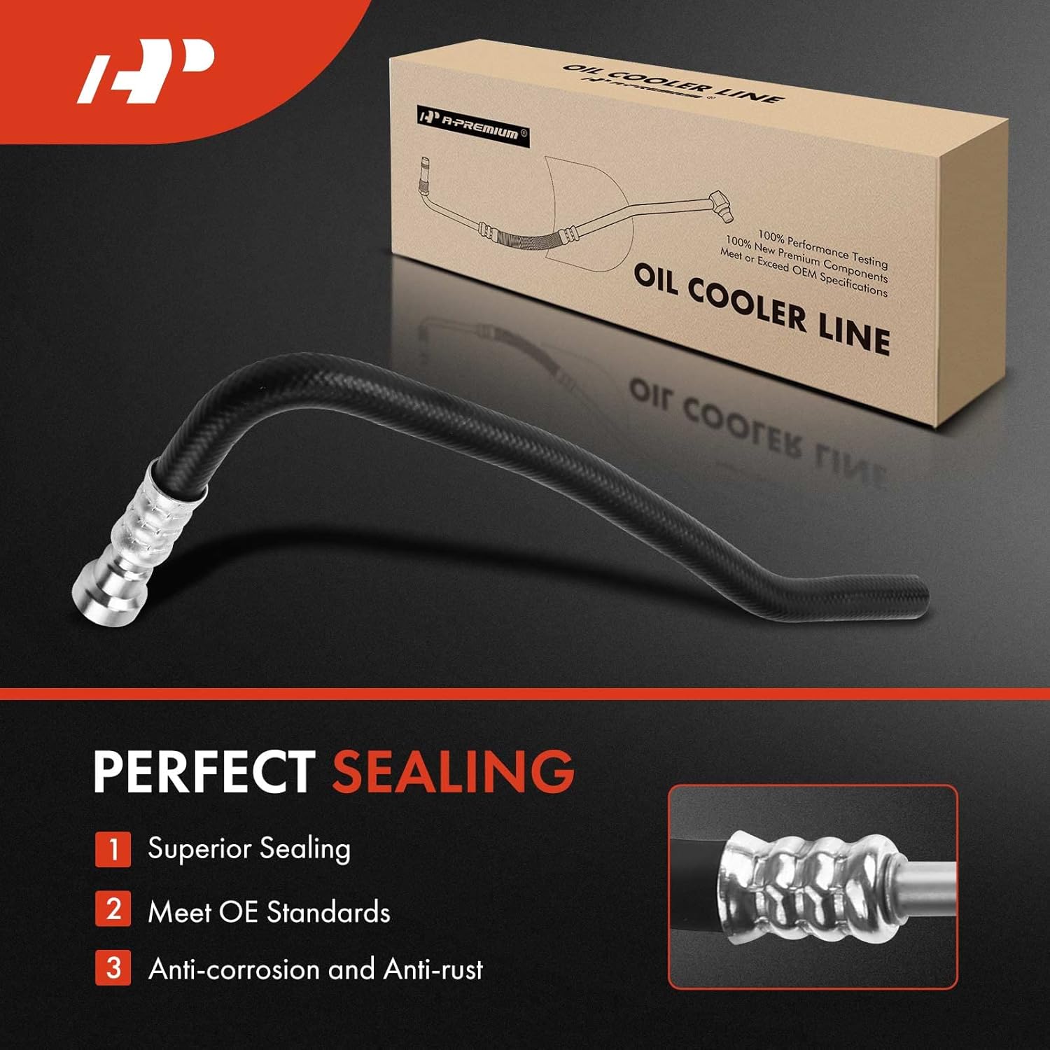 A-Premium Automatic Transmission Oil Cooler Line Hose Assembly Compatible with Dodge Ram 2500 3500 1994-2002 5.9L