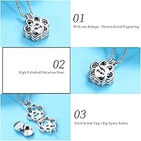Vista 31 de Oinsi Joyería de Cremación de Mascotas Para Cenizas Para Perro/Gato con Forma de Pata de Acero Inoxidable Medallón Conmemorativo Collar de Urna Mini