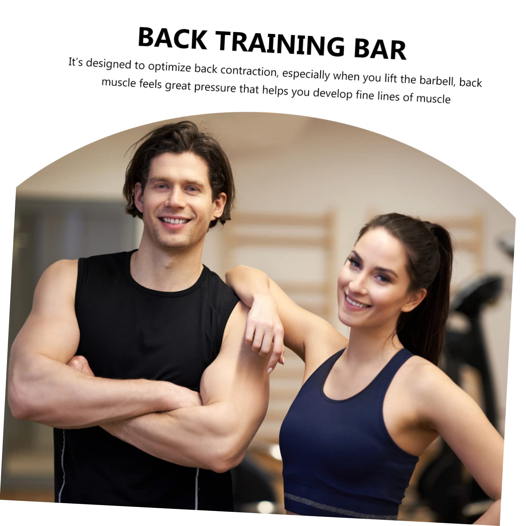 TOYANDONA Barra de Pesas para Gimnasio de Acero Negro, Mango Inclinado | Herramienta de Entrenamiento Multiusos, Diseño Funcional para Ejercicios de Fuerza y Tracción