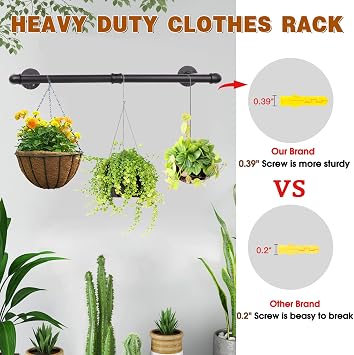 Clothing Rack - 36 Industrial Pipe Clothing Garment Rack
