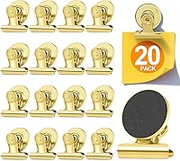 Vista 11 de Paquete de 20 clips magnéticos, imanes de nevera, clips magnéticos negros para pizarra blanca, imanes de clip para exhibiciones de fotos, hogar