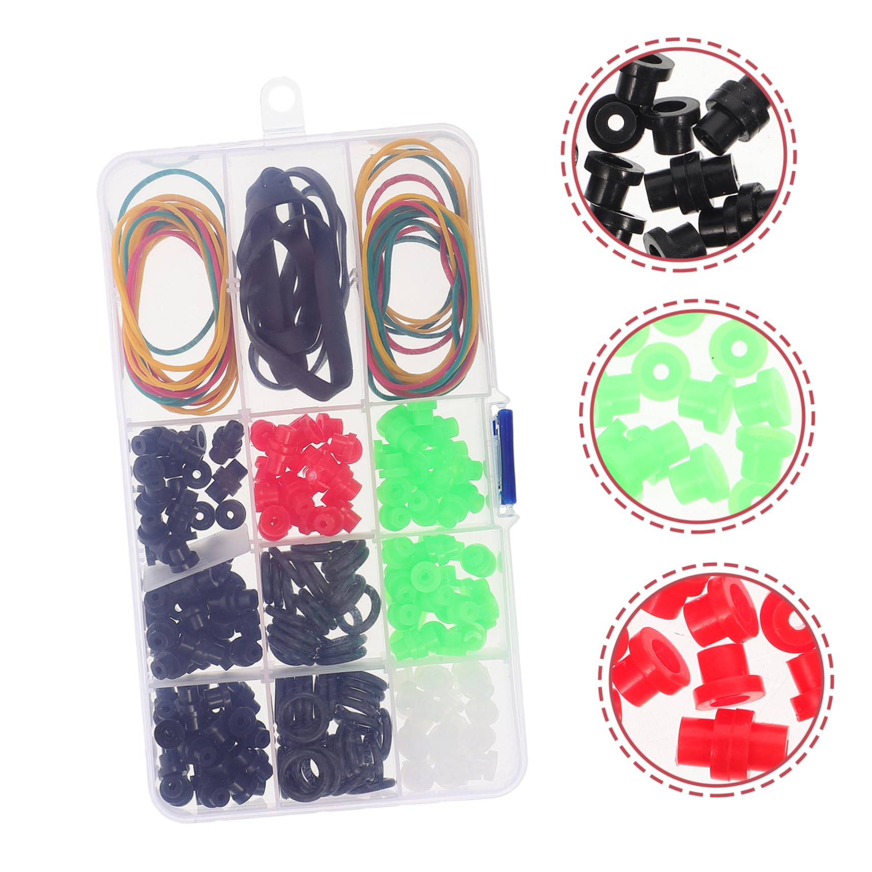 minkissy 810stücke Pin Cushion Mit Anti-vibrationsschürze Teiliges Gummiband-kit Zufälliger Farbe Für -künstler Und -projekte Stabilisiert Und Verhindert Vibrationen