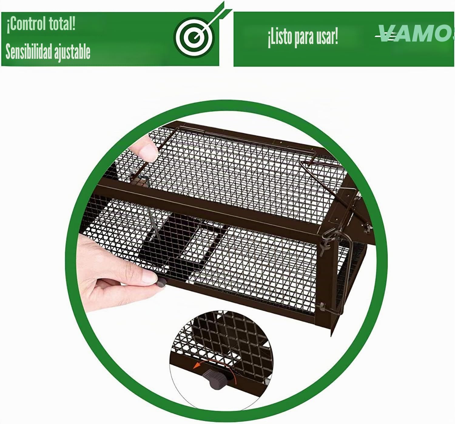 Jaulas de Trampa Ratzfatz, Trampa para Ratones, Desratización Humanitaria Profesional, Jardín y Hogar, Juego de Trampas para Animales, Conejos y Hámsteres, Sensibilidad Ajustable, Multiusos, Caza