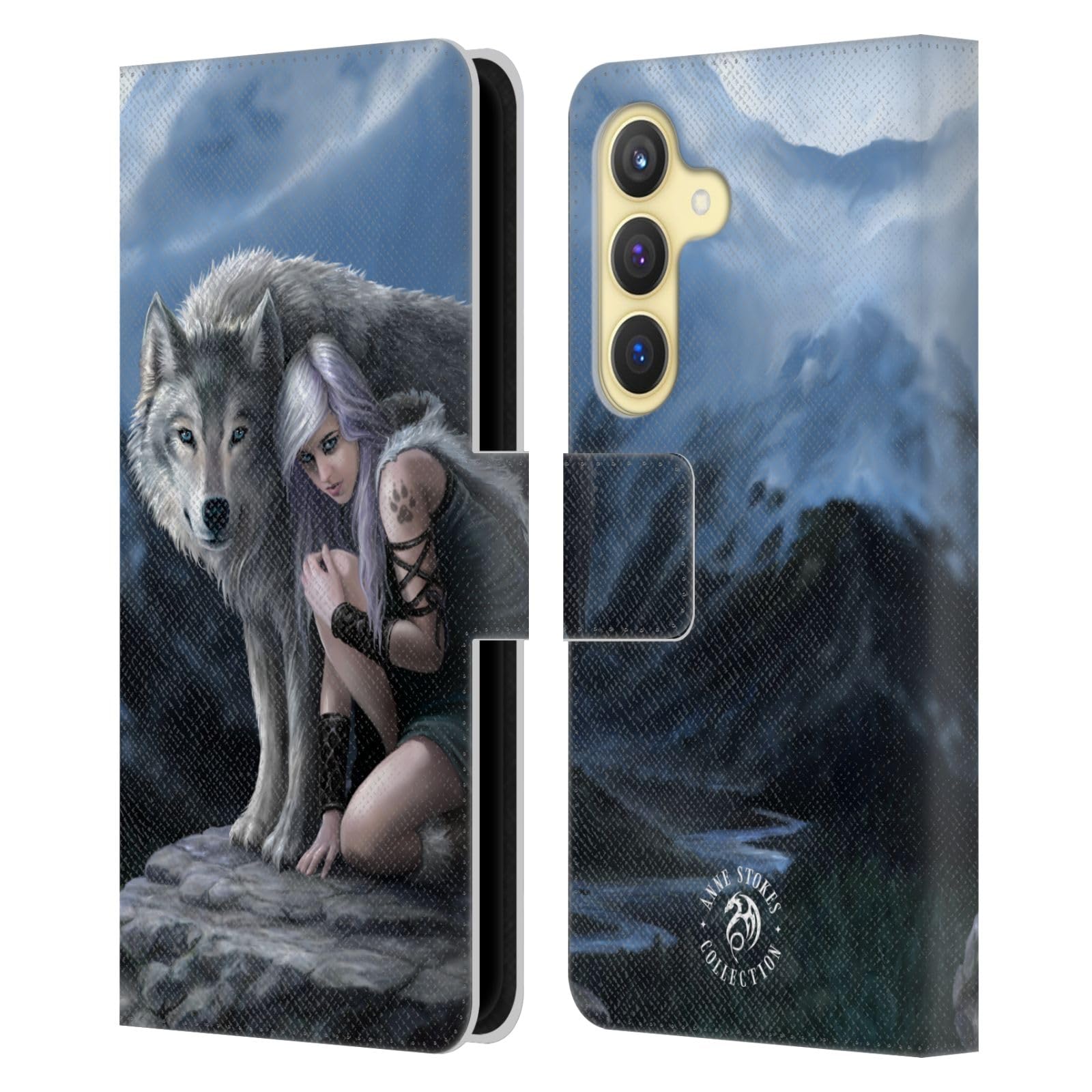 Carcasa de cuero Samsung S24 5G Anne Stokes tipo libro 7