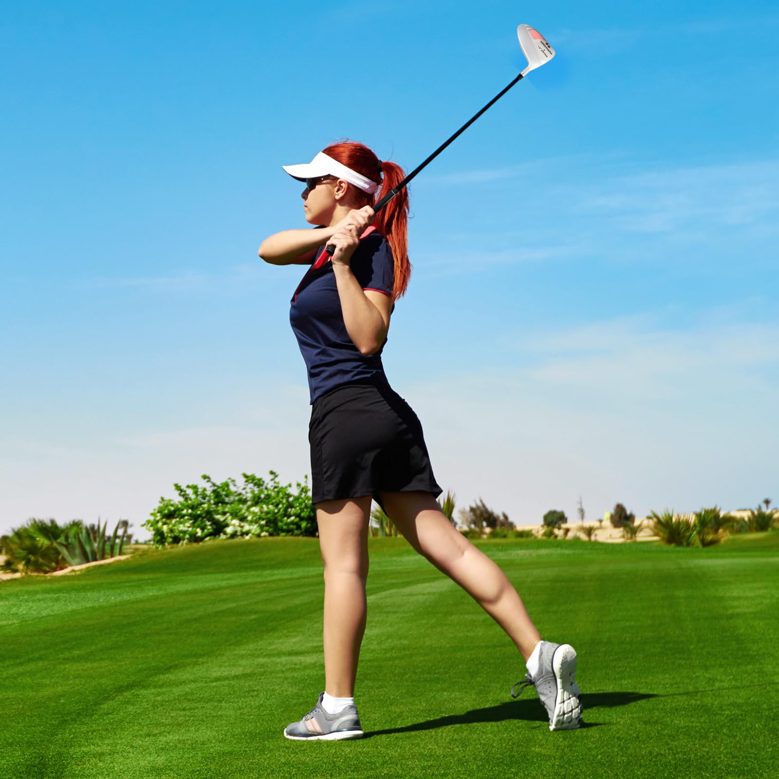 COSTWAY Golf Driver für Damen, 460CC Golfschläger aus Aluminium für Rechtshänder mit Schlägerhaube & Graphitschaft, 12°Grad, Golf-Treiber für Anfänger und Profis