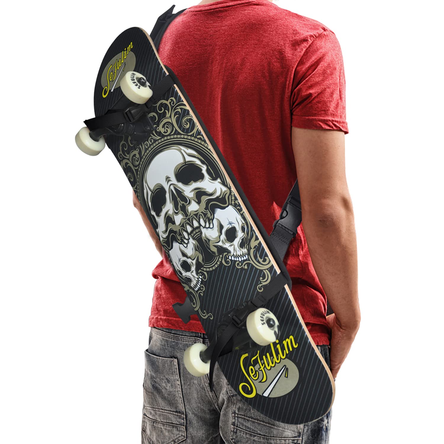 Sac à Dos de Transport pour Skateboard avec Sangles réglables