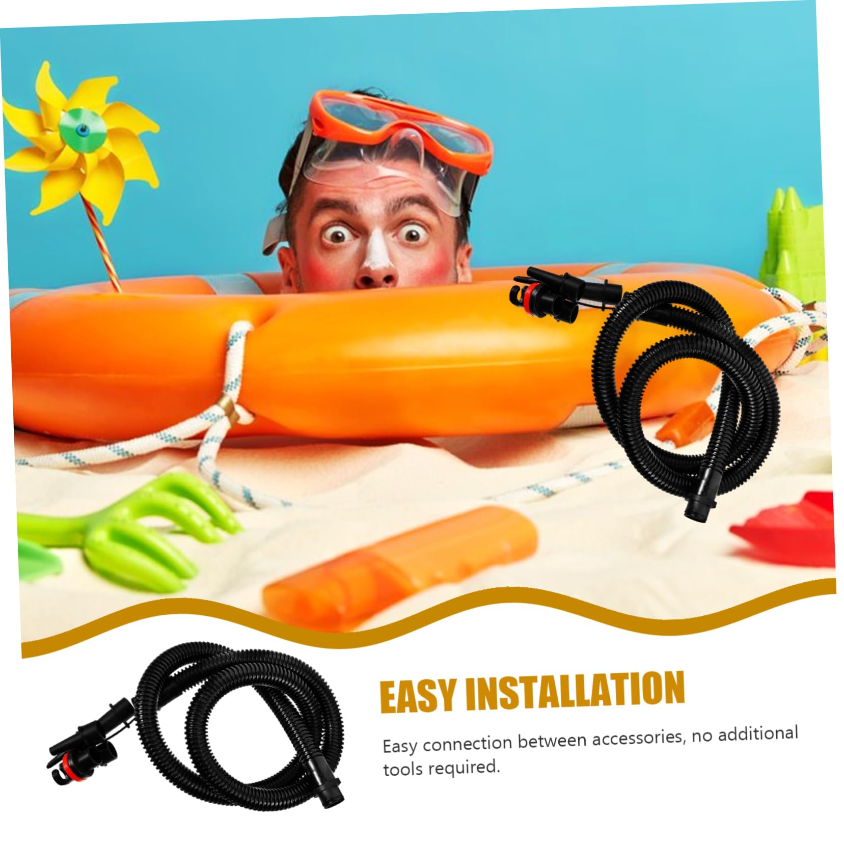 Sosoport Accesorios De La De Aire Camas Inflables Kayaks Inflable Manguera del Compresor De Aire Manguera De Inflador De Kayak De Plástico Válvula De Kayak Conectar La Manguera