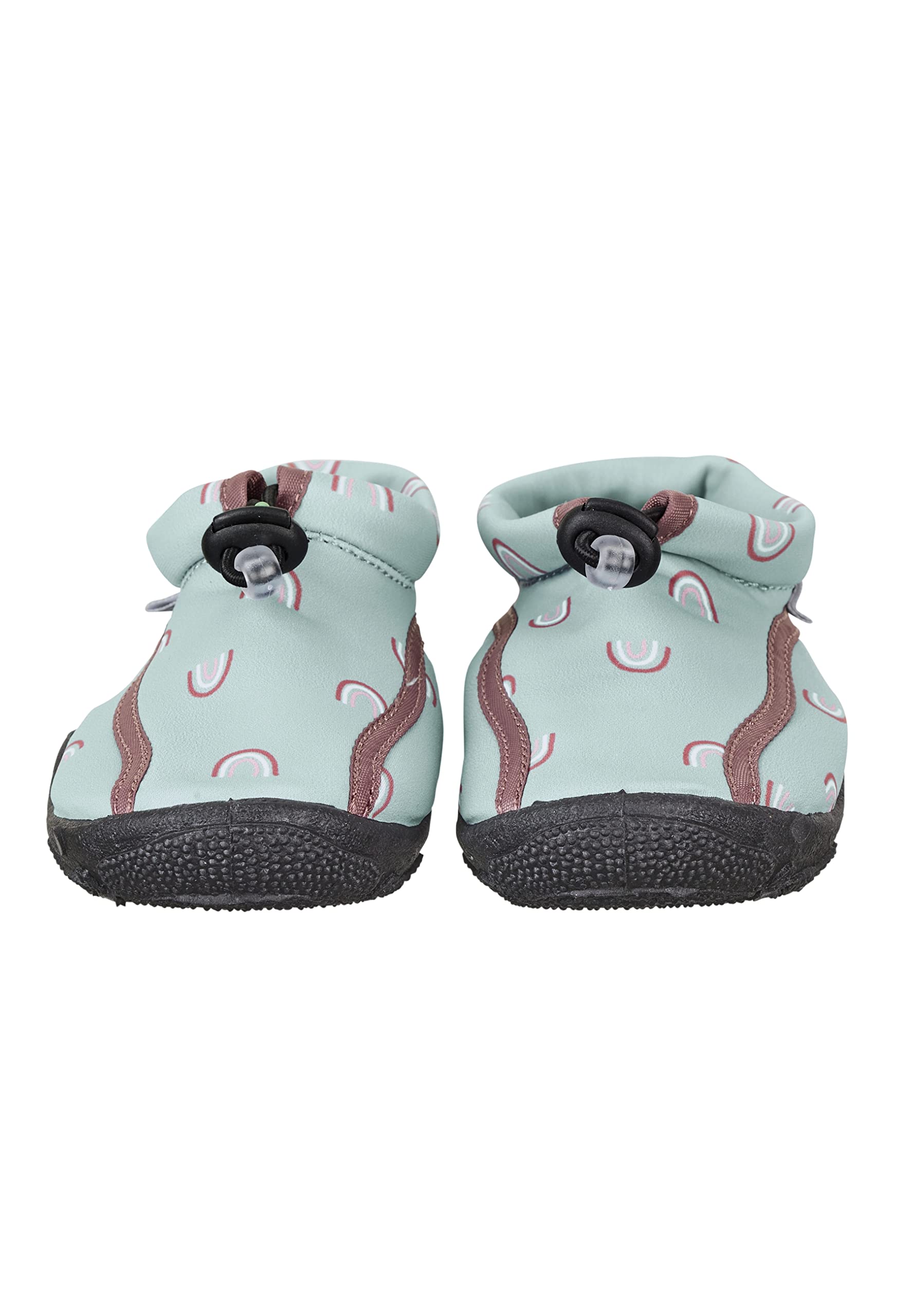 Sterntaler Badeschuhe Regenbogen Print - Kinder Aquaschuhe schnelltrocknend - Mädchen Schwimmschuhe mit Gummiband und Kordelstopper bequeme Strand Slipper