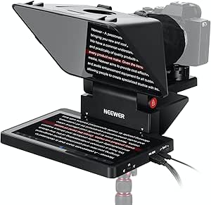 NEWER 2 in 1 Teleprompter 11 Inch with Monitor for Windows MacOS, Supports Screen Mirroring, Portable Prompter for Camera Mobile Phone Webcam for YouTube Twitch Live Streaming Conference, X11