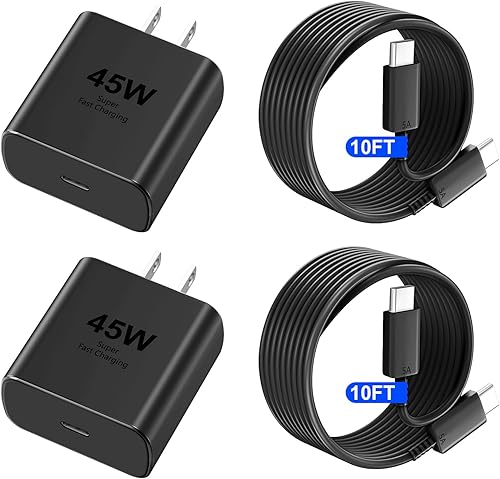 Miniatura 10 de Cargador para iPhone 17 16 Pro Max de carga rápida, 45 W USB C iPhone 17/16 bloque de carga súper rápido con cable de carga tipo C de 10 pies de