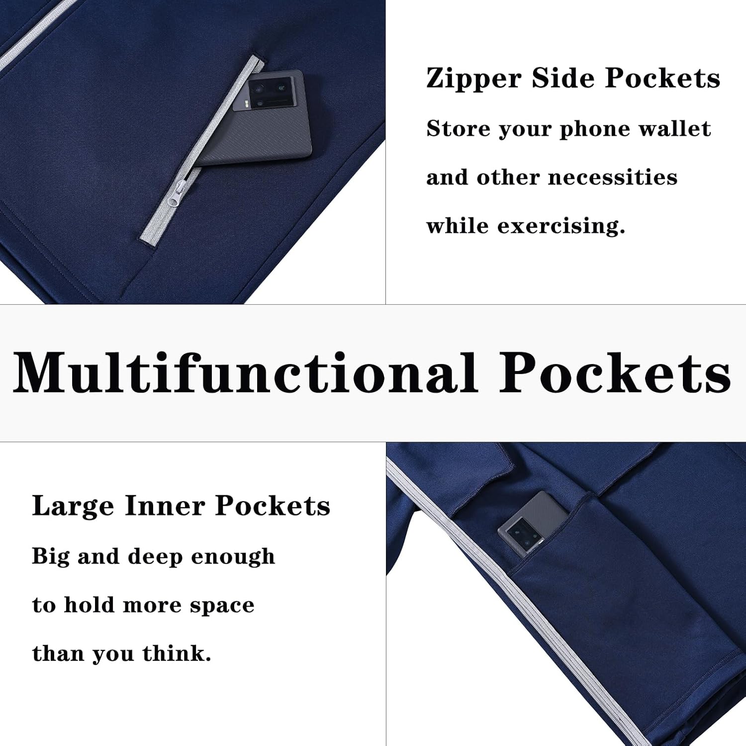 MoFiz Men's Tracksuits Sweatsuits for Men Athletic Set 2 Piece Track Suits Jogging Casual Warm Up Full Zip Running Sports - Image 5