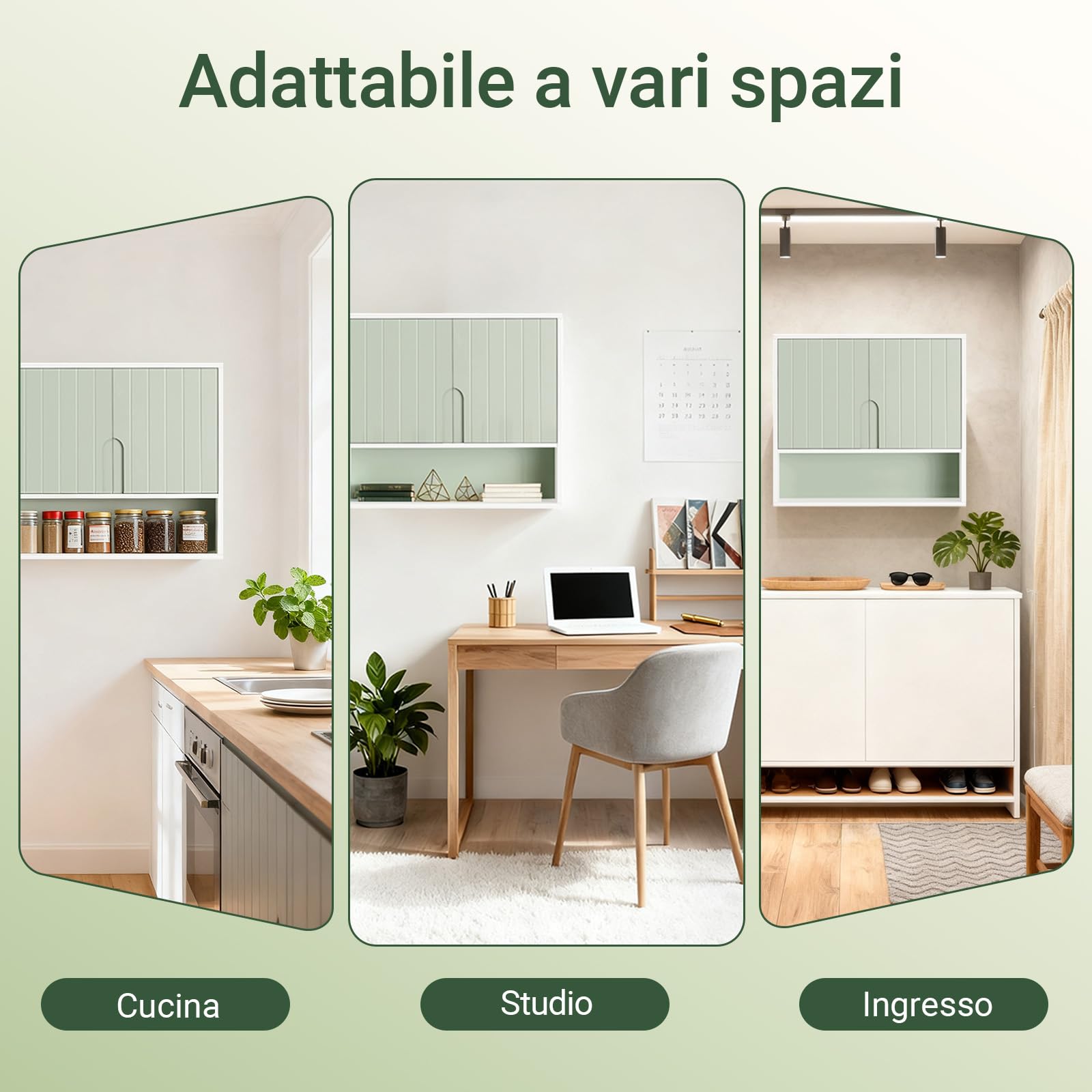 SoBuy Pensile Bagno Sospeso Salvaspazio da Parete, Mobile Bagno Sottile 15 cm con Ante e Ripiano, Armadietto Contenitore Moderno per Arredo Bagno BZR140-GR