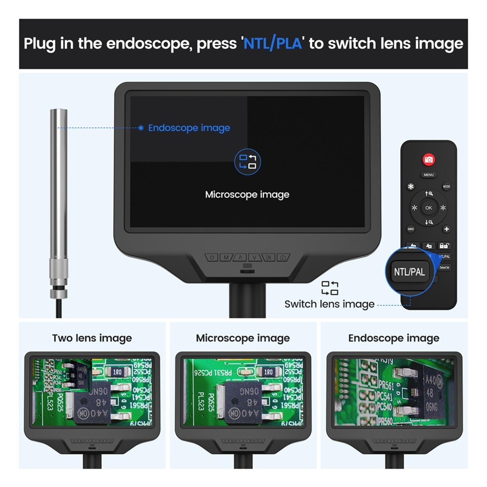 Z Endoskopem WIFI HDMI/USB 10.1 ''mikroskop Cyfrowy Pomiar Do Lutowania PCB Naprawa Elektroniki Telefonicznej Wyraźny Precyzyjny Szczegóły Bez Wysiłku