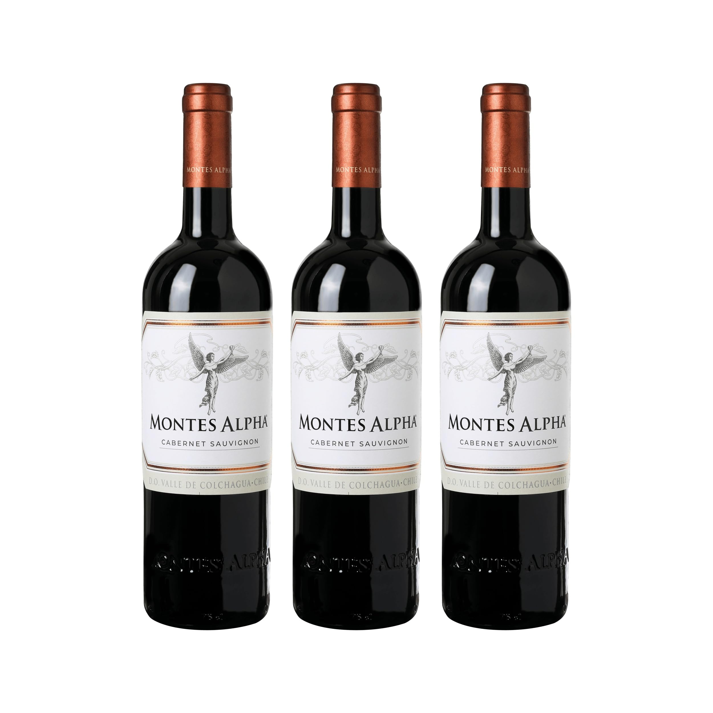Montes Alpha Cabernet Sauvignon trocken Rotwein Chile BIO inkl. FeinWert E-Book (3 x 0.75 l)