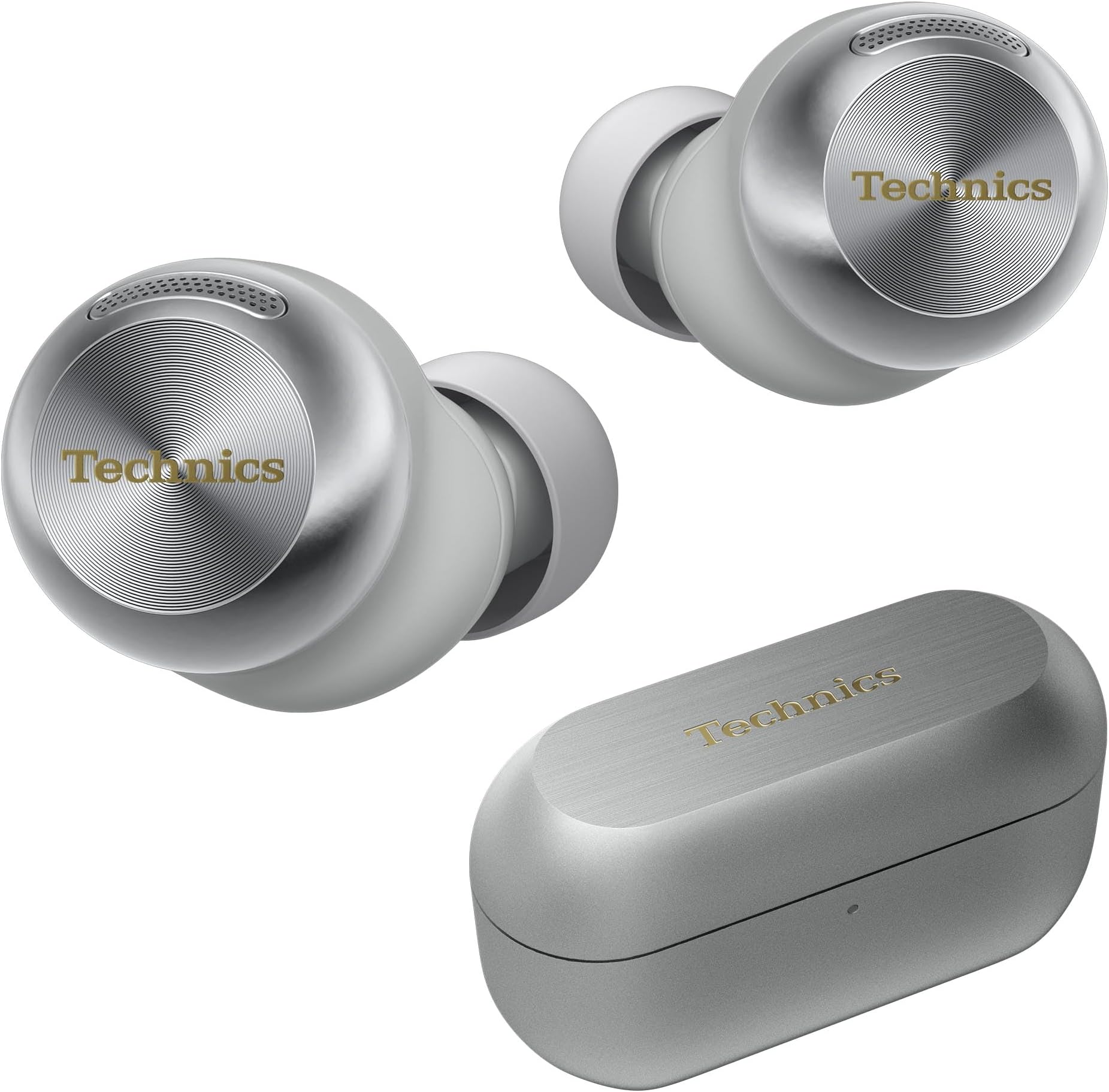 Reference Class Hi-Fi Wireless Earbuds, Dolby Atmos with Head Tracking, Adaptive Noise Cancelling, 3 Device Multipoint, 10-hr Battery, Wireless Charging, Improved Fit - EAH-AZ100-S (Silver)