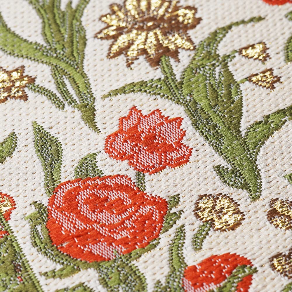 Rood tapijt in Perzische stijl met bloemen: verweerd boho-tapijt voor de woonkamer