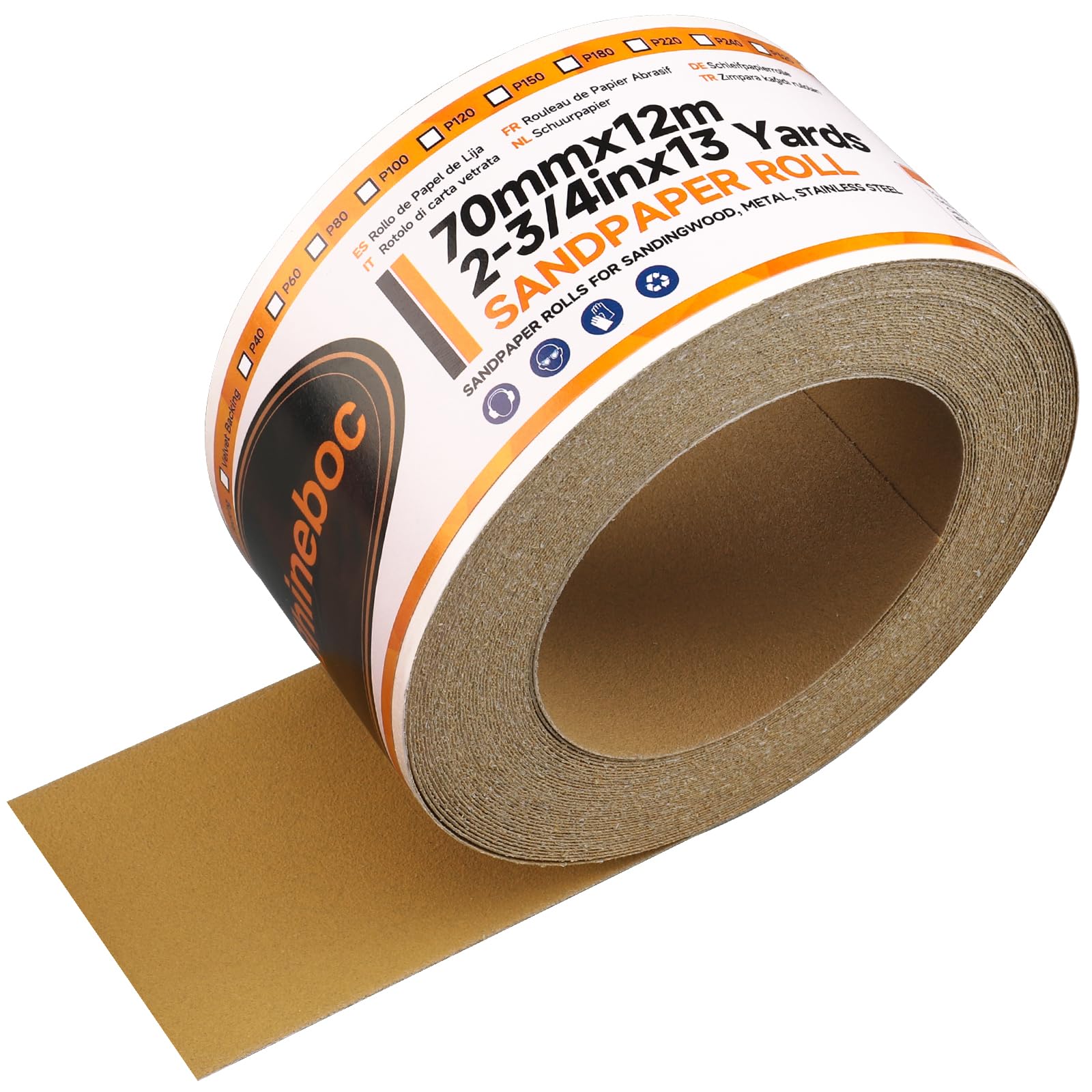 Shineboc Sandpaper Roll - 220 Grit, 13 Yards -16