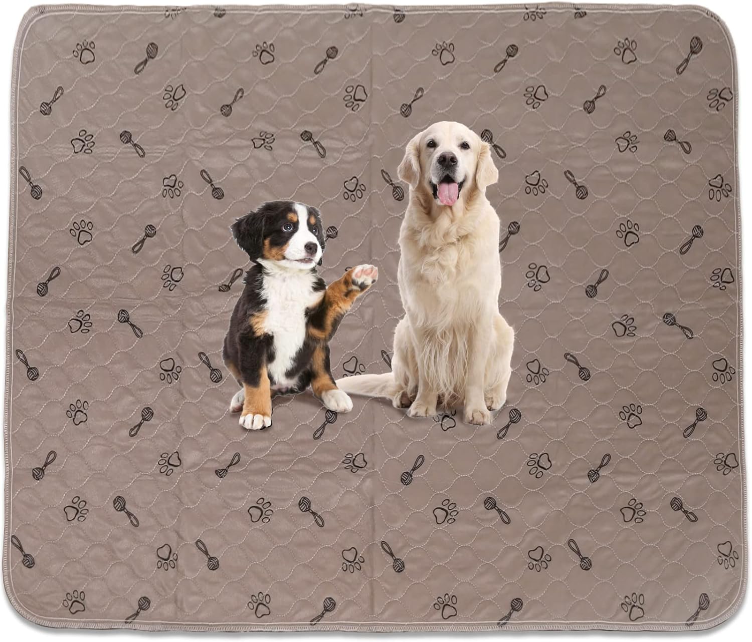 Peepeego Pee Pads for Dogs Washable 72”x72”+ Free Dog Comb, Waterproof Rug Reusable