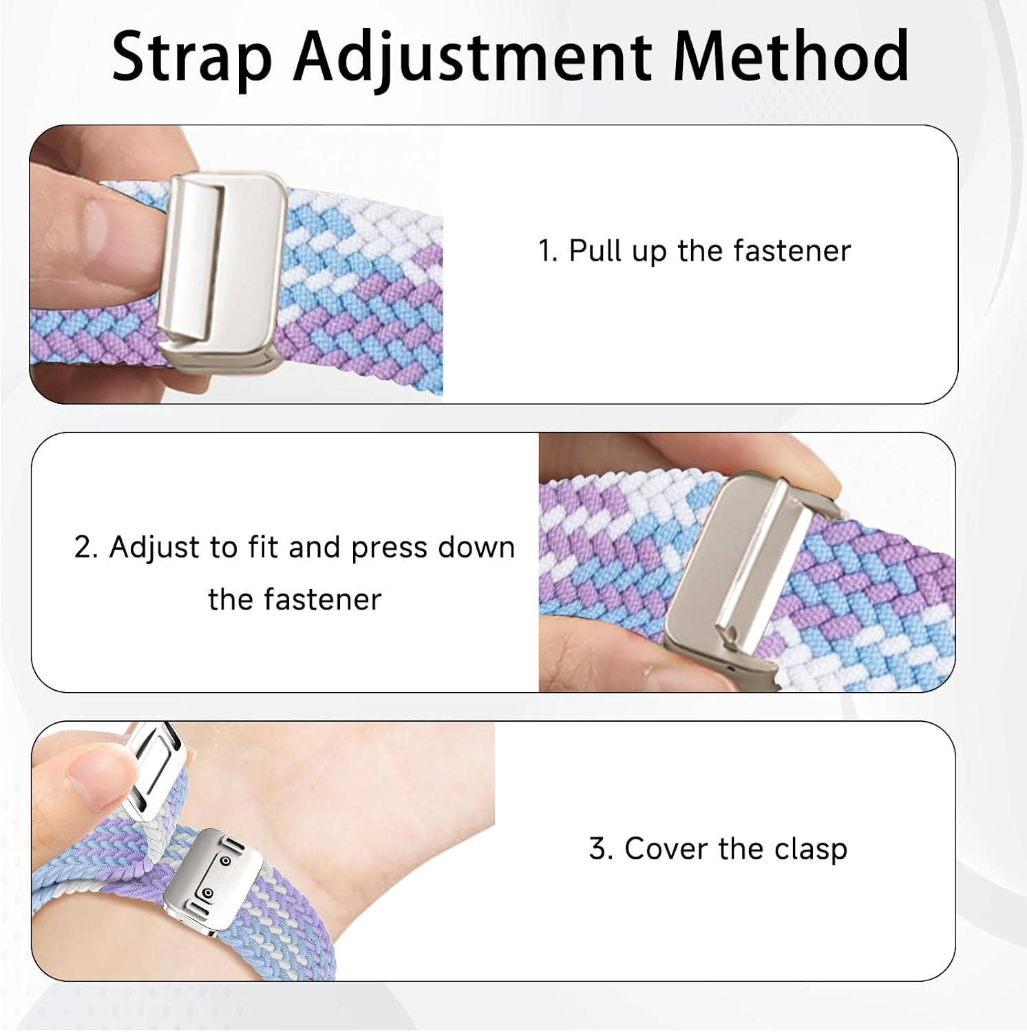 Armband 22mm 20mm Elastisch Armband mit Magnetisch Verschluss für Damen Herren, Sport Weiches Nylon Uhrenarmband Schnellverschluss Smartwatches Ersatzarmband - 6