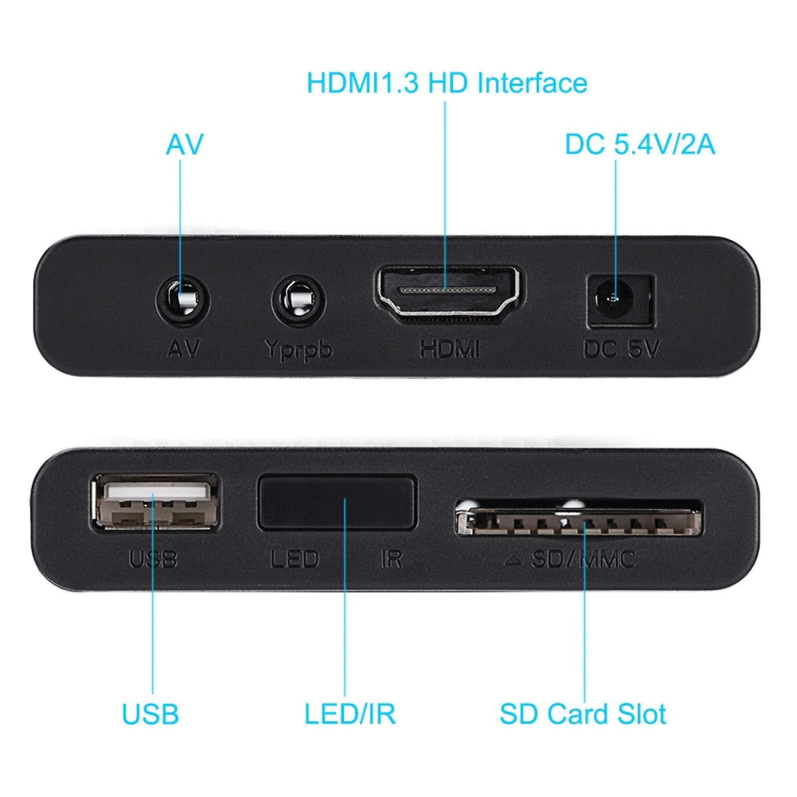 Socobeta Lecteur Multimédia High Definition Full HD Mini Box (Prise UE)