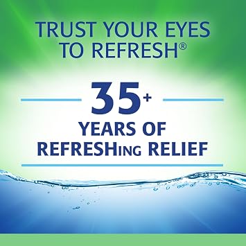 REFRESH PLUS Lubricant Eye Drops Preservative-Free Artificial Tears, 0.01 fl oz (0.4 mL), 30 Single-Use Containers