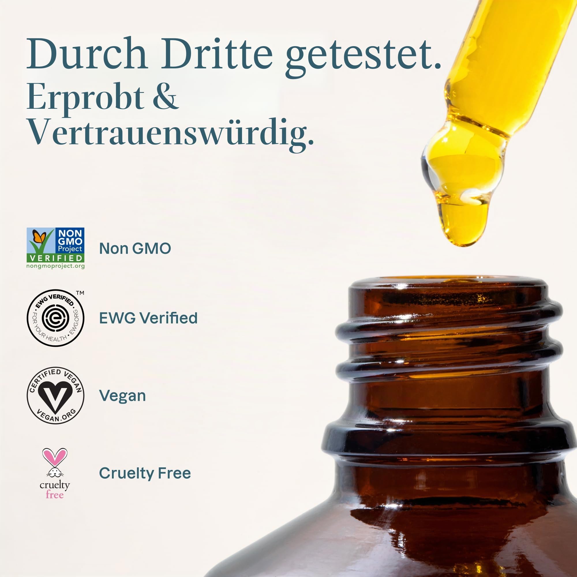 Cliganic 100% reines Vitamin E Öl für Haut, Haare und Gesicht - 30.000 IE (30ml), nicht gentechnikverifiziert | Natürliches D-Alpha-Tocopherol